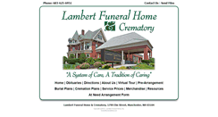 Desktop Screenshot of lambertfuneralhome.com